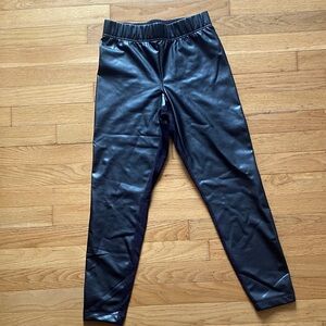 Black Vegan Leather Front Leggings 🖤